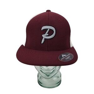 ✅Pacific Headwear Trucker Hat FlexFit Fitted L/XL ES341 Embroidered Cursive P